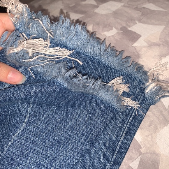 Free People | Distressed Frayed Hem Denim Jeans Size 26 - Picture 11 of 11
